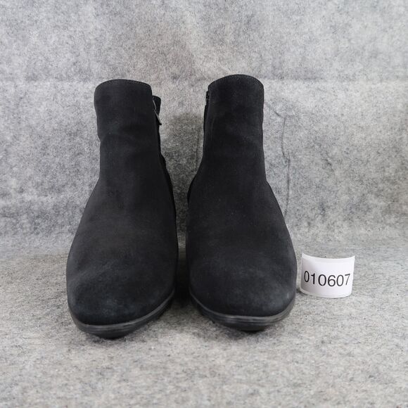 Paul Green Shoes Womens 7.5 Bootie Jada Tassel Black Leather Water Resistant Zip - Picture 3 of 16